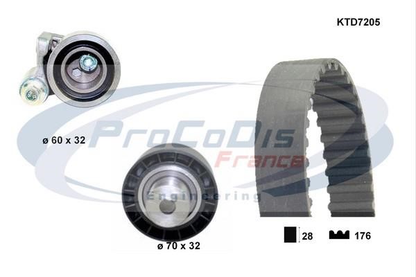 Procodis France KTD7205 Timing Belt Kit KTD7205: Buy near me in Poland at 2407.PL - Good price!