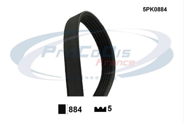 Procodis France 5PK0884 V-ribbed belt 5PK884 5PK0884: Buy near me at 2407.PL in Poland at an Affordable price!