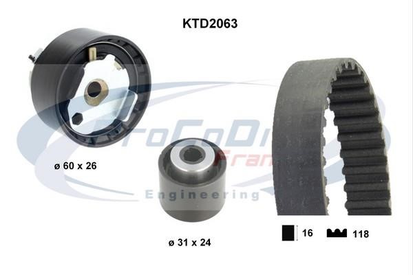 Procodis France KTD2063 Timing Belt Kit KTD2063: Buy near me in Poland at 2407.PL - Good price!