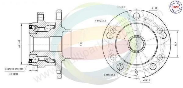Odm-multiparts 70-210095 Wheel bearing kit 70210095: Buy near me in Poland at 2407.PL - Good price!