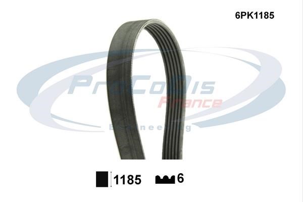 Procodis France 6PK1185 V-ribbed belt 6PK1185 6PK1185: Buy near me in Poland at 2407.PL - Good price!