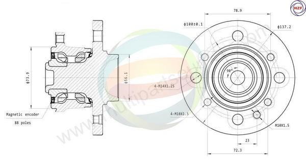 Odm-multiparts 70-340053 Wheel bearing kit 70340053: Buy near me in Poland at 2407.PL - Good price!