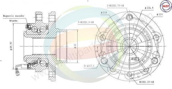 Odm-multiparts 70-230026 Wheel bearing kit 70230026: Buy near me in Poland at 2407.PL - Good price!