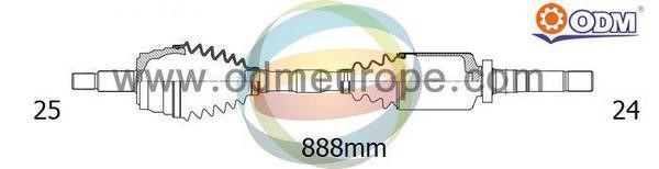Odm-multiparts 18-352350 Drive shaft 18352350: Buy near me in Poland at 2407.PL - Good price!
