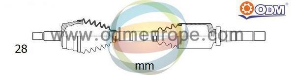 Odm-multiparts 18-166040 Drive shaft 18166040: Buy near me in Poland at 2407.PL - Good price!