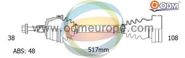 Odm-multiparts 18211091 Вал привідний 18211091: Приваблива ціна - Купити у Польщі на 2407.PL!