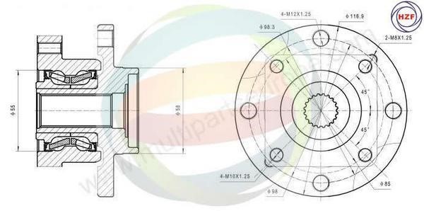 Odm-multiparts 70-350075 Wheel bearing kit 70350075: Buy near me in Poland at 2407.PL - Good price!