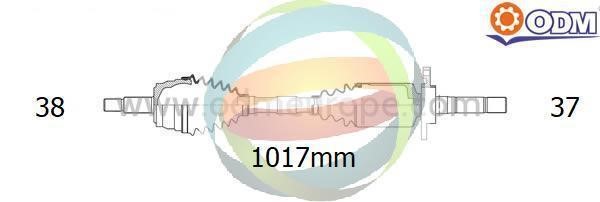 Odm-multiparts 18-216260 Drive shaft 18216260: Buy near me in Poland at 2407.PL - Good price!
