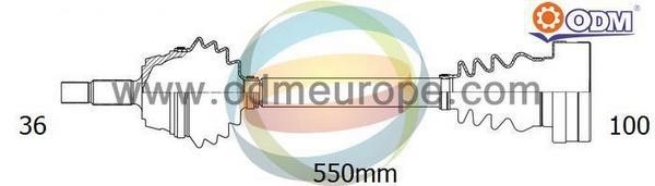 Odm-multiparts 18-215460 Drive shaft 18215460: Buy near me in Poland at 2407.PL - Good price!