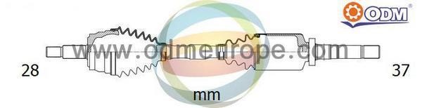 Odm-multiparts 18-166070 Drive shaft 18166070: Buy near me in Poland at 2407.PL - Good price!
