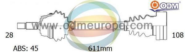 Odm-multiparts 18-213441 Drive shaft 18213441: Buy near me in Poland at 2407.PL - Good price!