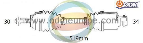 Odm-multiparts 18-141310 Вал приводной 18141310: Отличная цена - Купить в Польше на 2407.PL!