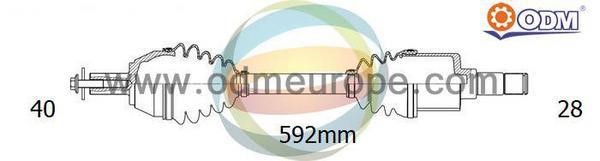 Odm-multiparts 18-151780 Drive shaft 18151780: Buy near me in Poland at 2407.PL - Good price!