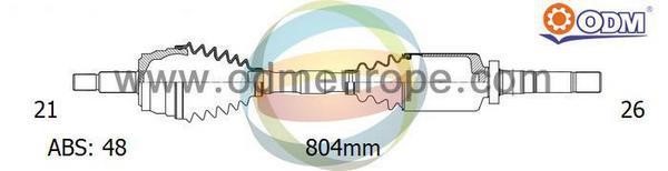 Odm-multiparts 18162721 Вал приводной 18162721: Отличная цена - Купить в Польше на 2407.PL!