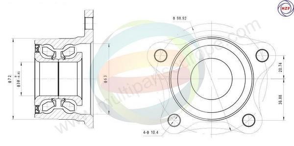 Odm-multiparts 70-090046 Wheel bearing kit 70090046: Buy near me in Poland at 2407.PL - Good price!