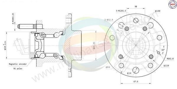 Odm-multiparts 70-230050 Wheel bearing kit 70230050: Buy near me in Poland at 2407.PL - Good price!