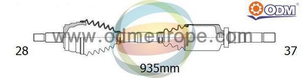 Odm-multiparts 18-162930 Drive shaft 18162930: Buy near me in Poland at 2407.PL - Good price!
