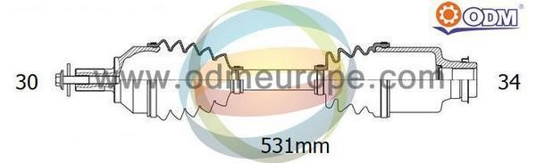 Odm-multiparts 18-141330 Drive shaft 18141330: Buy near me in Poland at 2407.PL - Good price!