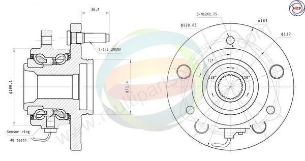 Odm-multiparts 70-220046 Wheel bearing kit 70220046: Buy near me at 2407.PL in Poland at an Affordable price!