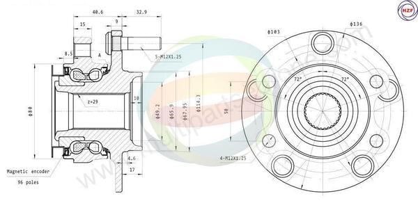 Odm-multiparts 70-060103 Wheel bearing kit 70060103: Buy near me in Poland at 2407.PL - Good price!