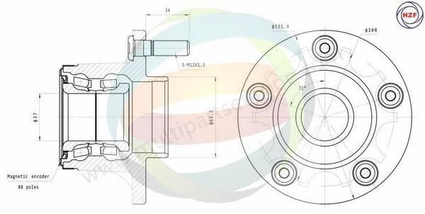 Odm-multiparts 70-010082 Łożysko piasty koła, komplet 70010082: Dobra cena w Polsce na 2407.PL - Kup Teraz!