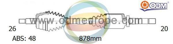 Odm-multiparts 18-092801 Drive shaft 18092801: Buy near me in Poland at 2407.PL - Good price!