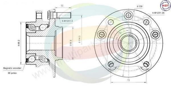Odm-multiparts 70-080104 Wheel bearing kit 70080104: Buy near me in Poland at 2407.PL - Good price!