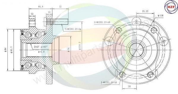 Odm-multiparts 70-300047 Wheel bearing kit 70300047: Buy near me in Poland at 2407.PL - Good price!