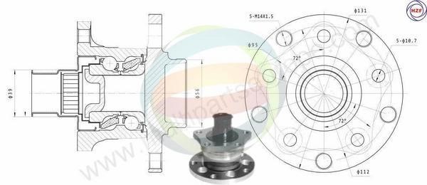 Odm-multiparts 70-210057 Wheel bearing kit 70210057: Buy near me in Poland at 2407.PL - Good price!