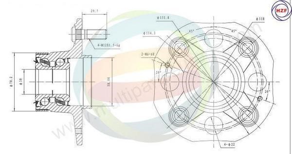 Odm-multiparts 70-040038 Wheel bearing kit 70040038: Buy near me in Poland at 2407.PL - Good price!