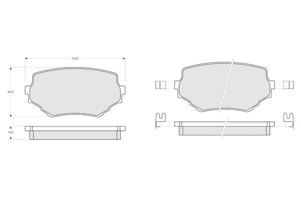 Procodis France PF1360 Brake Pad Set, disc brake PF1360: Buy near me in Poland at 2407.PL - Good price!