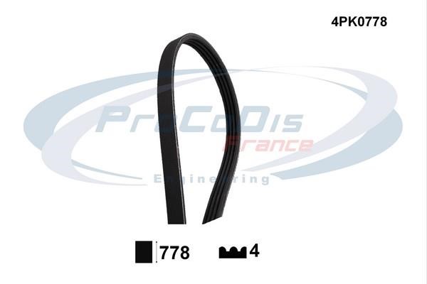 Procodis France 4PK0778 V-ribbed belt 4PK778 4PK0778: Buy near me in Poland at 2407.PL - Good price!