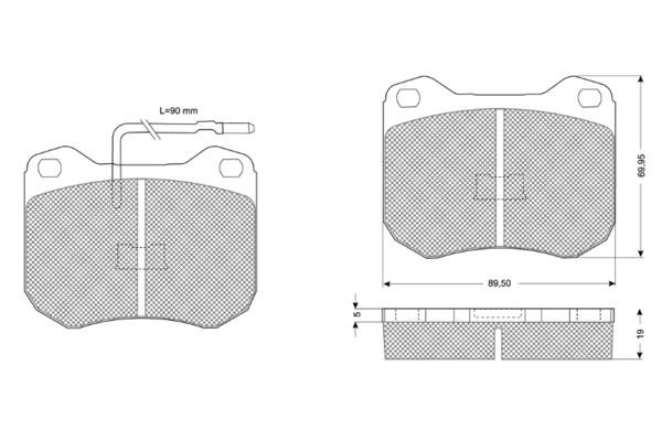 Procodis France PF1042 Brake Pad Set, disc brake PF1042: Buy near me in Poland at 2407.PL - Good price!