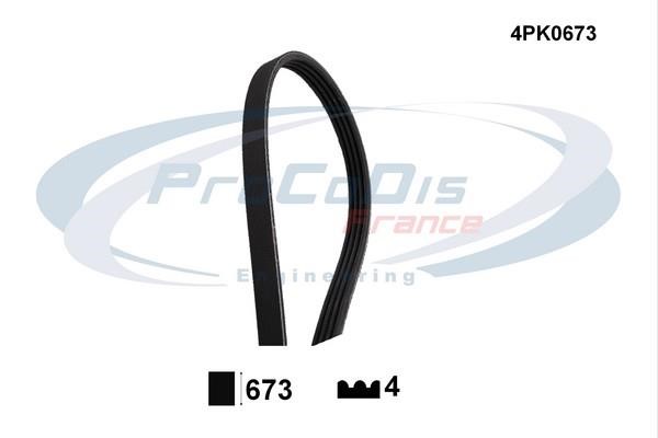 Procodis France 4PK0673 V-ribbed belt 4PK673 4PK0673: Buy near me in Poland at 2407.PL - Good price!