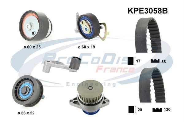 Procodis France KPE3058B Ремінь ГРМ, комплект з водяним насосом KPE3058B: Приваблива ціна - Купити у Польщі на 2407.PL!