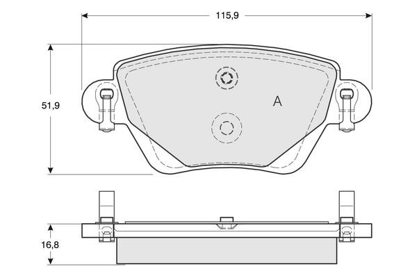 Procodis France PF1259 Brake Pad Set, disc brake PF1259: Buy near me in Poland at 2407.PL - Good price!