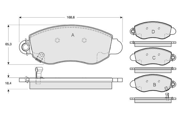 Procodis France PF1262 Brake Pad Set, disc brake PF1262: Buy near me in Poland at 2407.PL - Good price!