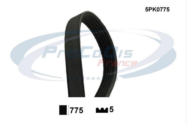 Procodis France 5PK0775 V-ribbed belt 5PK775 5PK0775: Buy near me in Poland at 2407.PL - Good price!