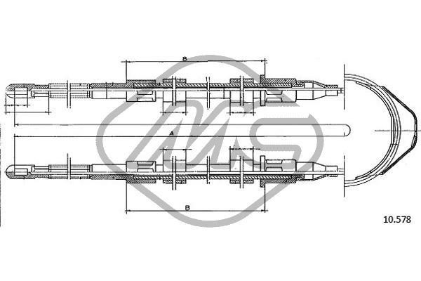 Metalcaucho 82475 Cable Pull, parking brake 82475: Buy near me in Poland at 2407.PL - Good price!