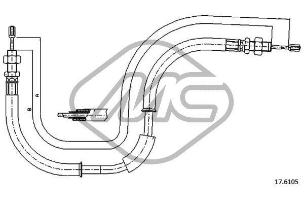 Metalcaucho 83923 Cable Pull, parking brake 83923: Buy near me in Poland at 2407.PL - Good price!