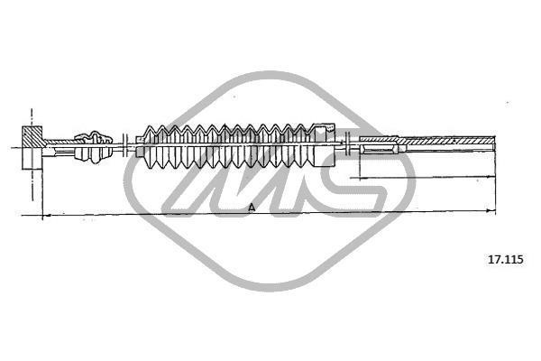 Metalcaucho 83389 Cable Pull, parking brake 83389: Buy near me in Poland at 2407.PL - Good price!