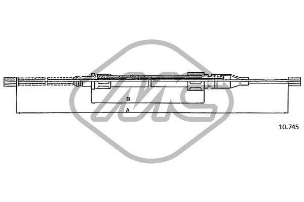 Metalcaucho 83717 Cable Pull, parking brake 83717: Buy near me in Poland at 2407.PL - Good price!