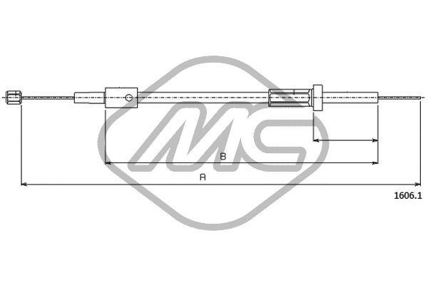 Metalcaucho 81597 Hood lock cable 81597: Buy near me in Poland at 2407.PL - Good price!