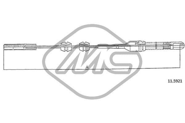 Metalcaucho 82495 Parking brake cable left 82495: Buy near me in Poland at 2407.PL - Good price!