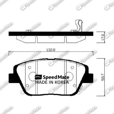 Speedmate SM-BPK038 Brake Pad Set, disc brake SMBPK038: Buy near me in Poland at 2407.PL - Good price!