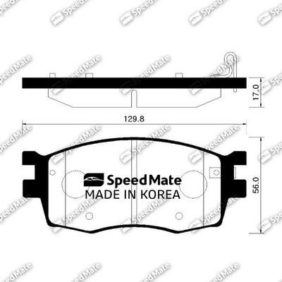 Speedmate SM-BPK031 Brake Pad Set, disc brake SMBPK031: Buy near me in Poland at 2407.PL - Good price!