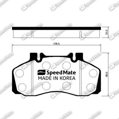 Speedmate SM-BPH053 Brake Pad Set, disc brake SMBPH053: Buy near me in Poland at 2407.PL - Good price!