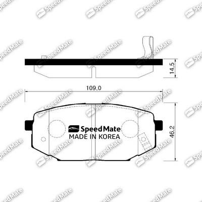 Speedmate SM-BPH033 Rear disc brake pads, set SMBPH033: Buy near me in Poland at 2407.PL - Good price!
