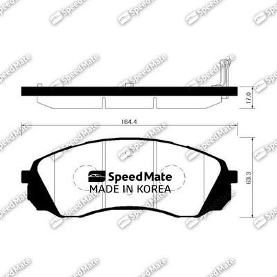 Speedmate SM-BPH041 Brake Pad Set, disc brake SMBPH041: Buy near me in Poland at 2407.PL - Good price!