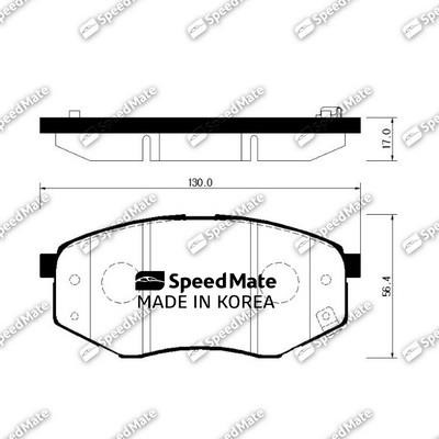 Speedmate SM-BPH046 Brake Pad Set, disc brake SMBPH046: Buy near me in Poland at 2407.PL - Good price!
